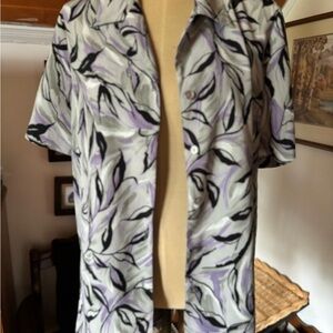 Vintage Alia Button-Up Patterned Shirt